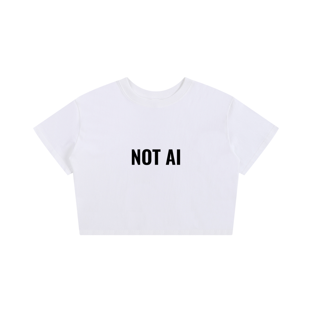 NOT AI 100% COTTON CROPPED T-Shirt Women