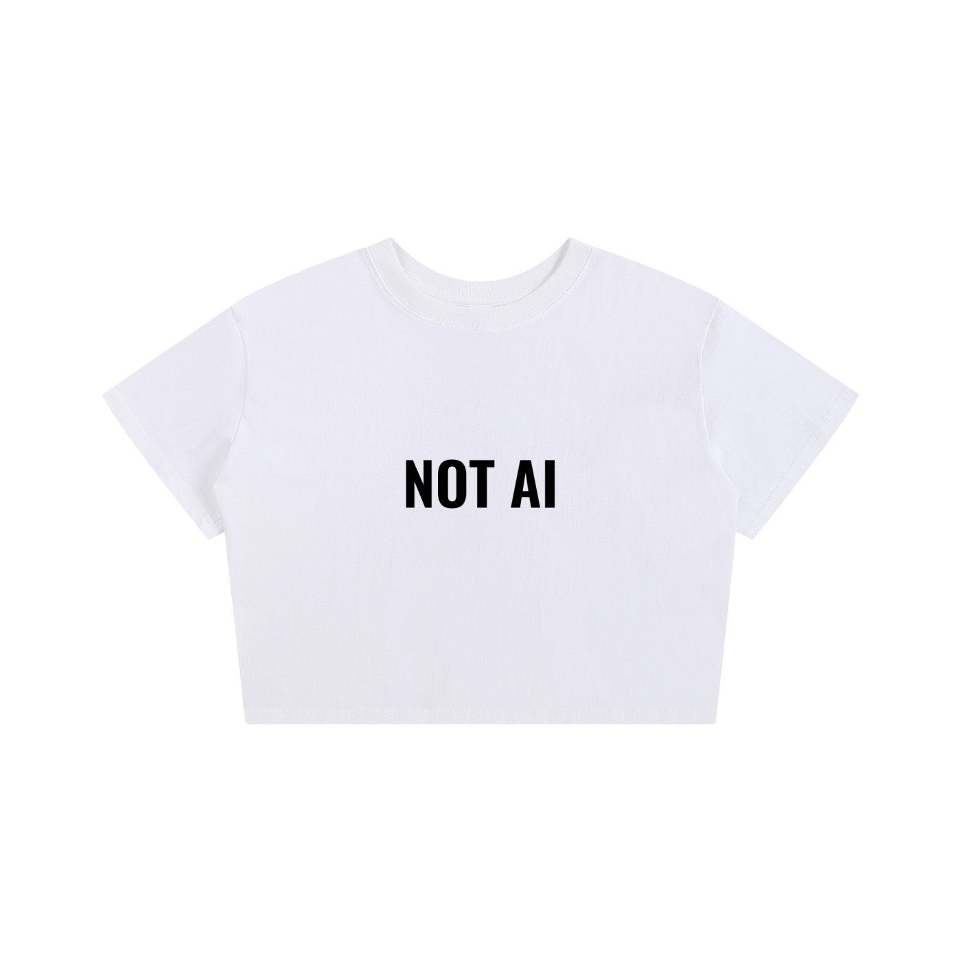 NOT AI 100% COTTON CROPPED T-Shirt Women