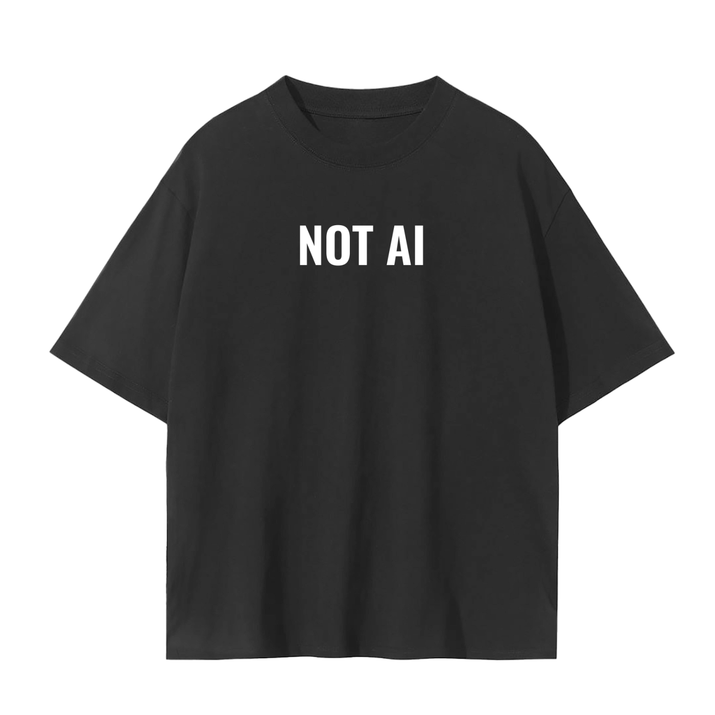 NOT AI 100% COTTON OVERSIZE T-Shirt White AI Unisex