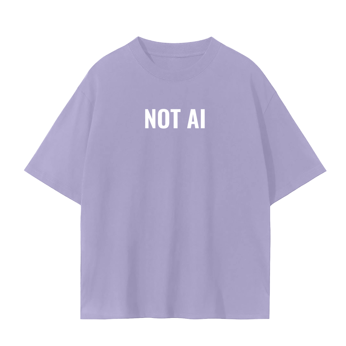 NOT AI 100% COTTON OVERSIZE T-Shirt White AI Unisex