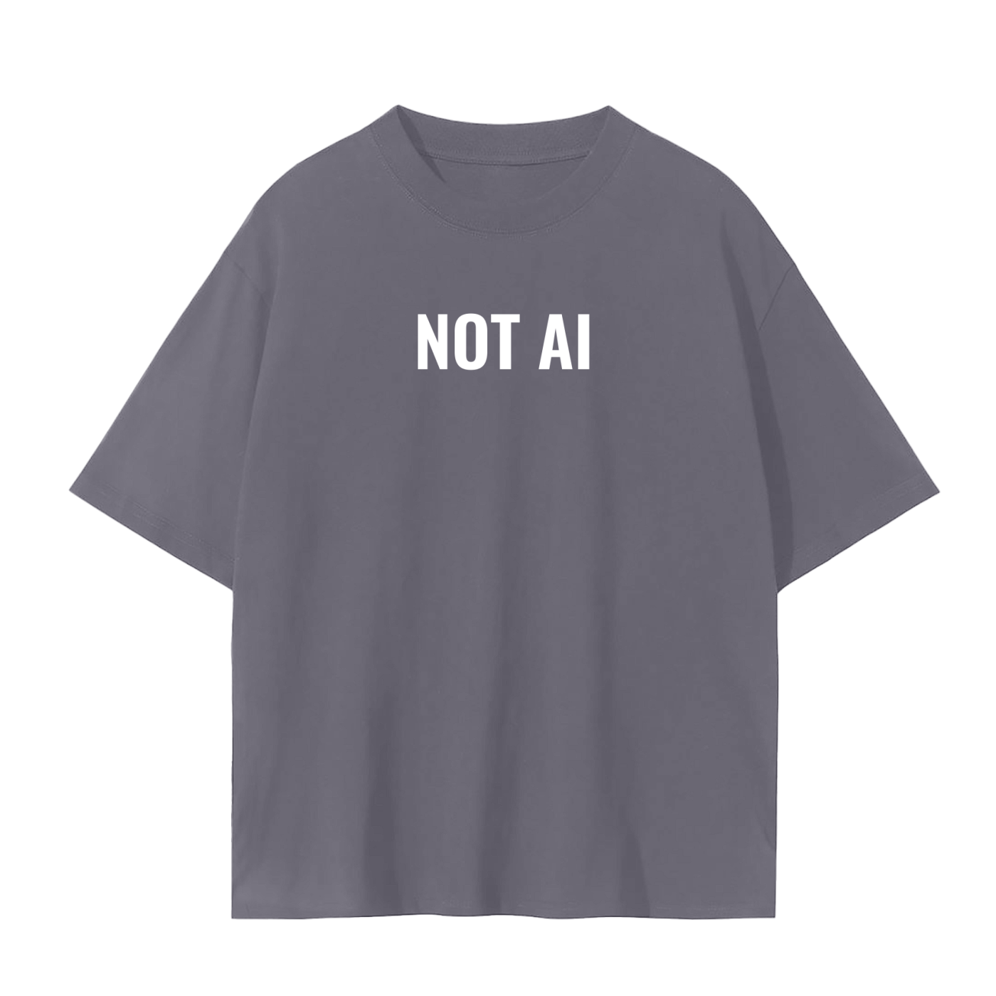 NOT AI 100% COTTON OVERSIZE T-Shirt White AI Unisex