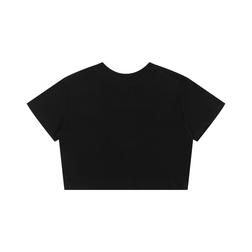 cropped,100% cotton,cotton t-shirt,black t-shirt